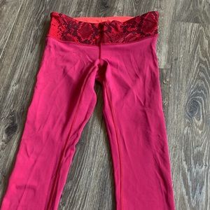Lululemon Reversible Red/Coral leggings
